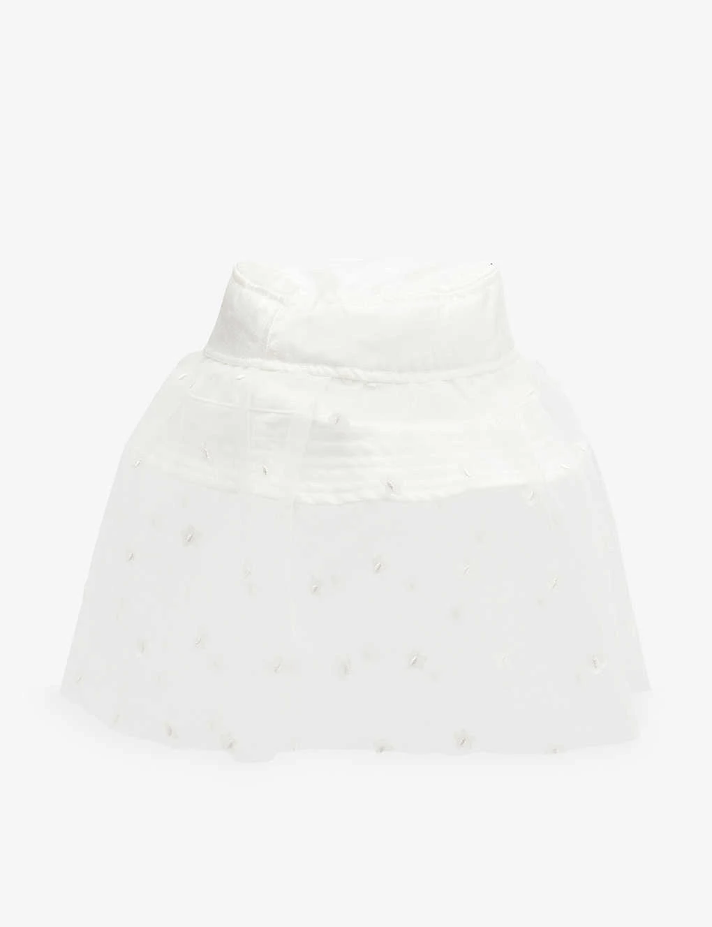 SISTER JANE Mesh-veil Wide-brim Woven Bucket Hat - Image 3