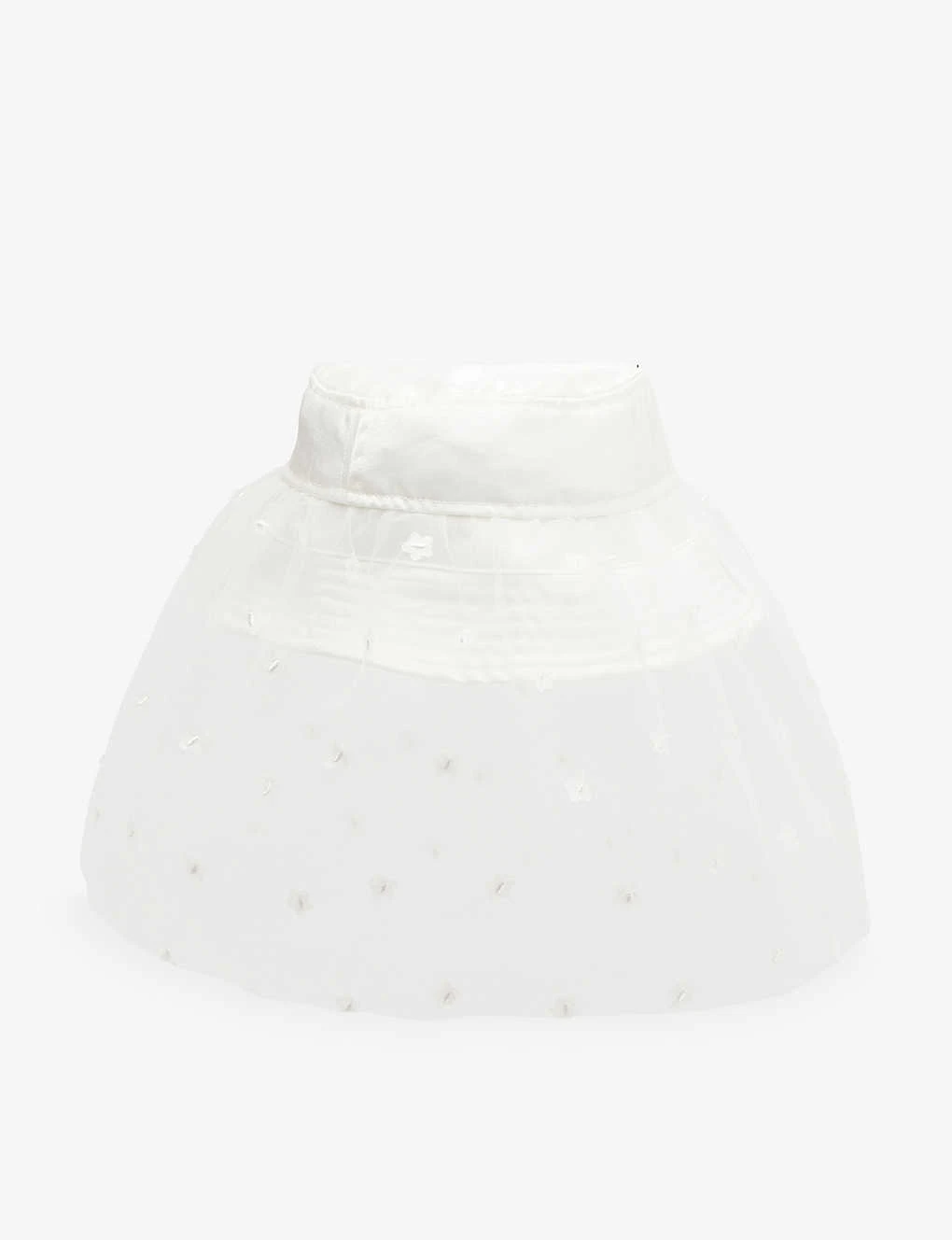 SISTER JANE Mesh-veil Wide-brim Woven Bucket Hat