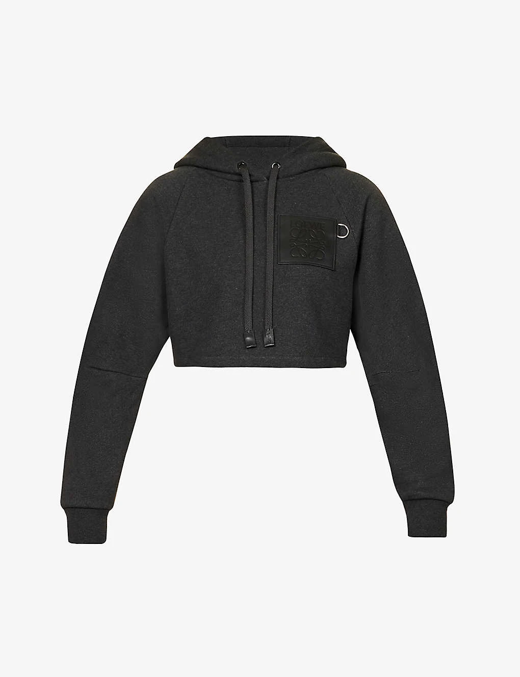 Loewe Anagram-embossed Cropped Cotton Hoody