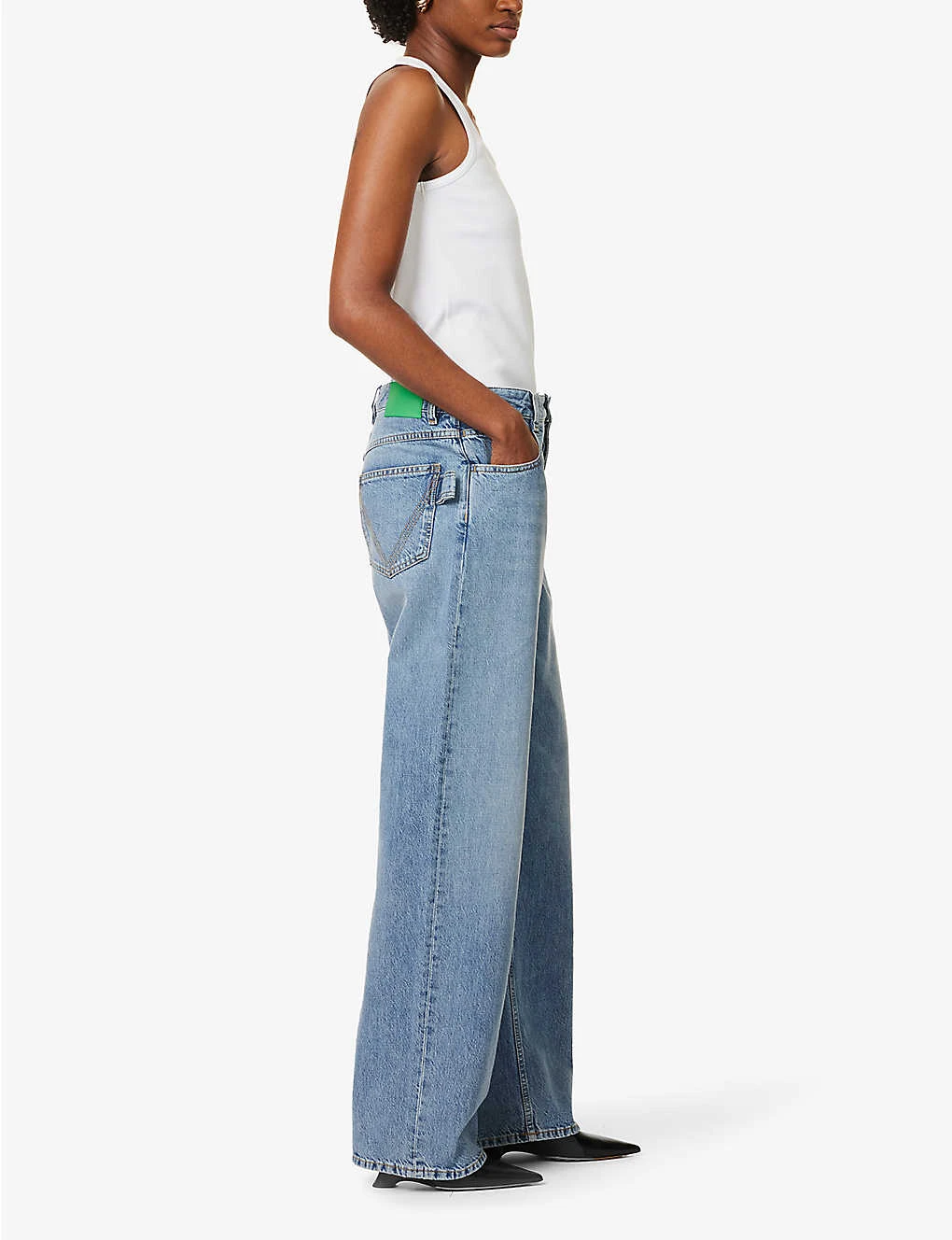 Bottega Veneta Stitched-pocket Wide-leg Mid-rise Jeans - Image 2