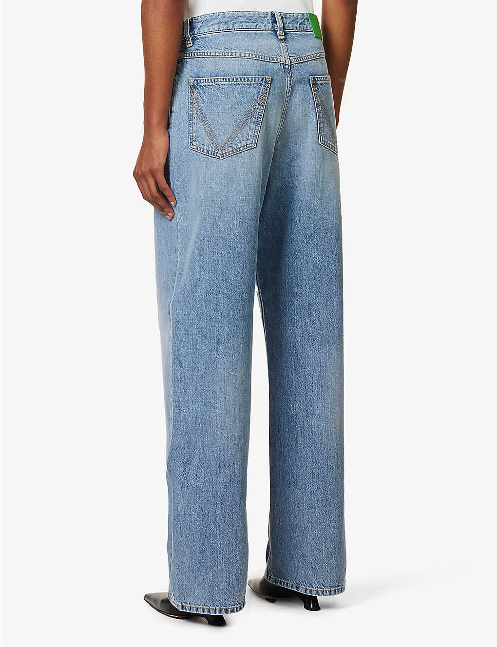 Bottega Veneta Stitched-pocket Wide-leg Mid-rise Jeans - Image 4