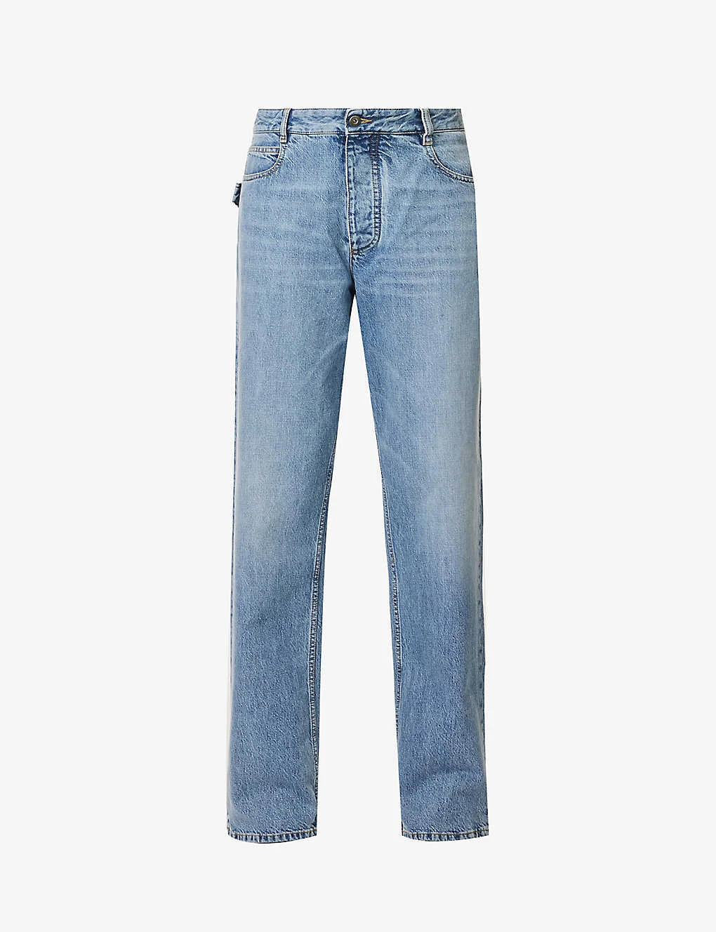 Bottega Veneta Stitched-pocket Wide-leg Mid-rise Jeans