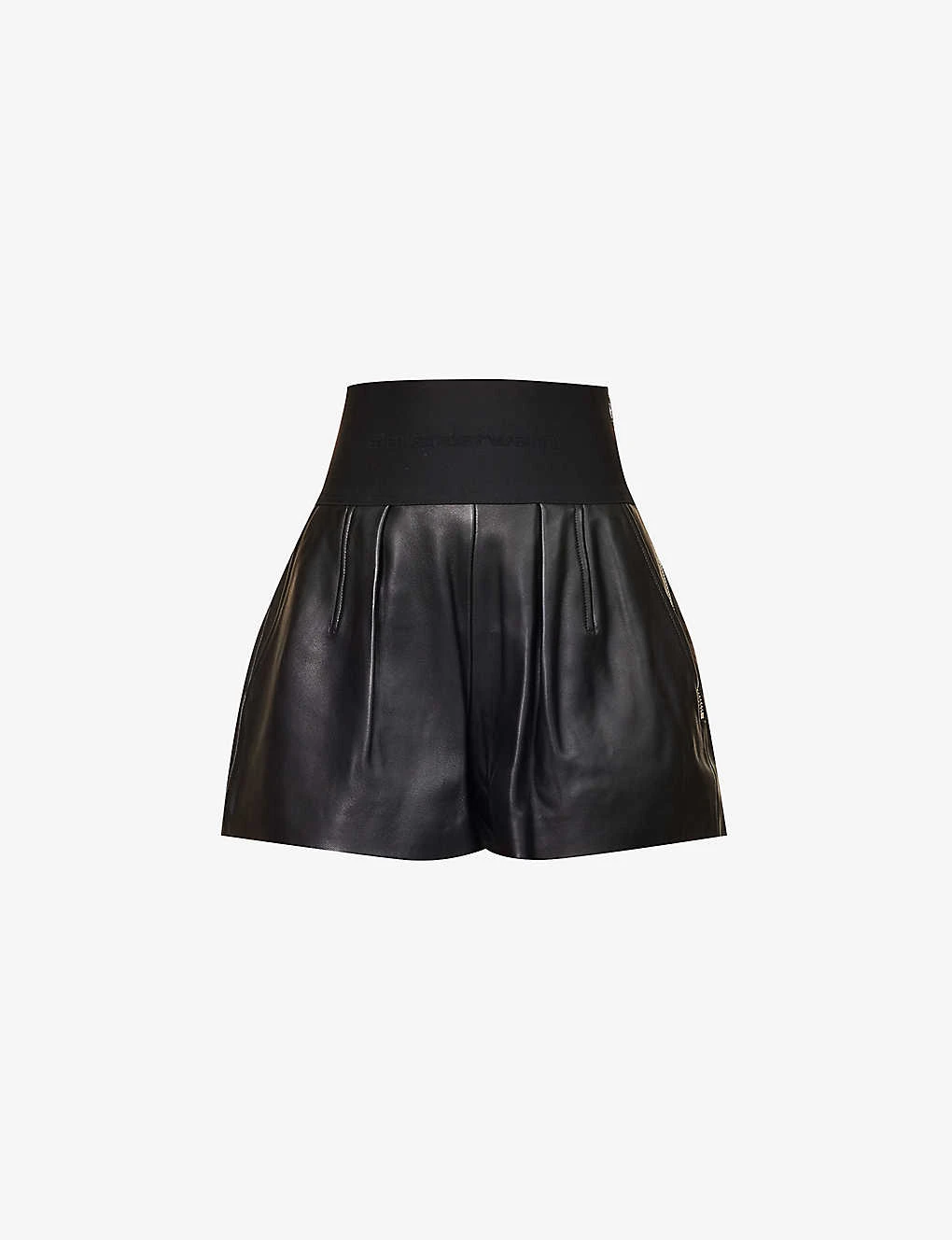 ALEXANDER WANG Safari High-rise Leather Shorts