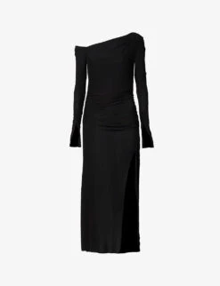 BEC + BRIDGE Monette Fitted Asymmetric-hem Crepe Midi Dress