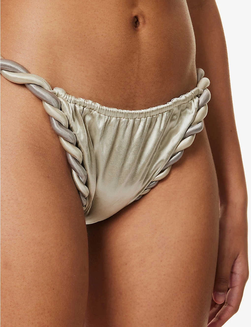 Twisted-trim Mid-rise Bikini Bottoms - Image 5