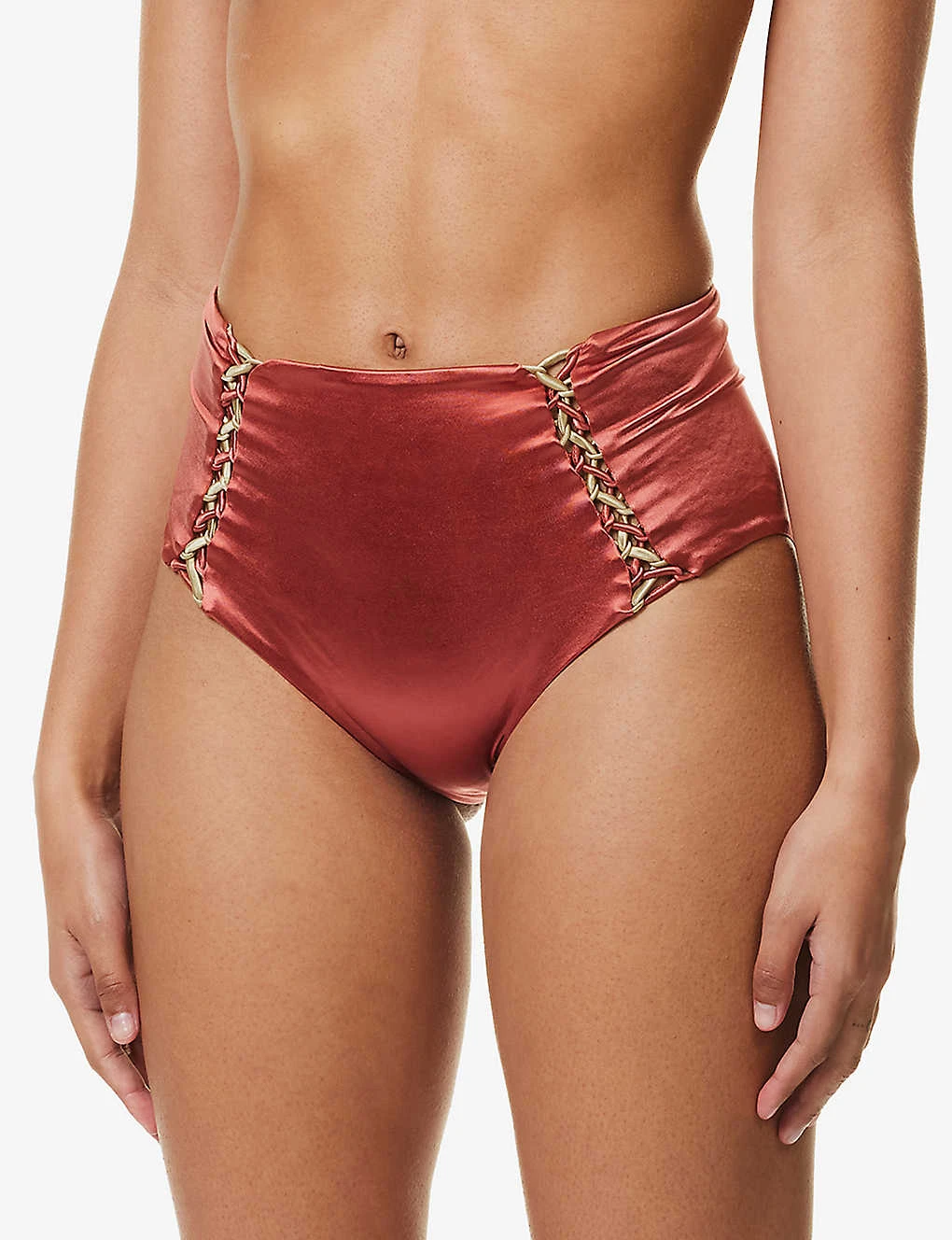 Braided-trim High-rise Bikini Bottoms - Image 3