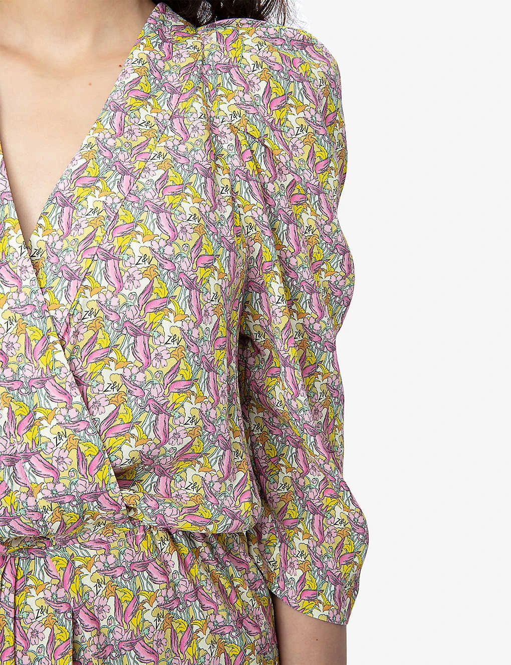 Zadig & Voltaire Ruz Gathered-sleeve Woven Mini Dress - Image 5