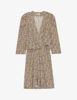 Zadig & Voltaire Ruz Gathered-sleeve Woven Mini Dress