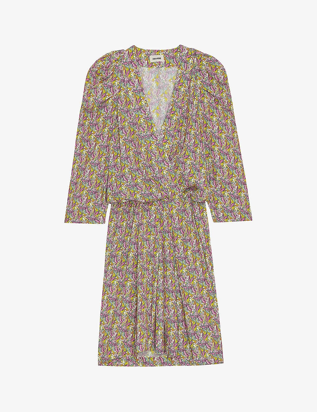 Zadig & Voltaire Ruz Gathered-sleeve Woven Mini Dress