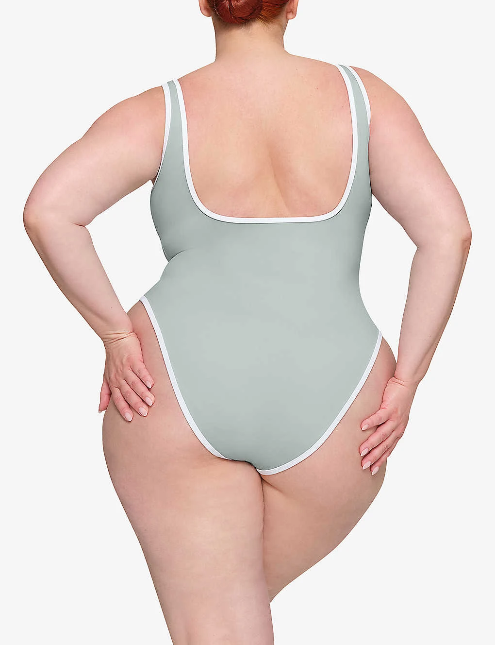 Sporty Scoop-neck Stretch-recycled Nylon Swimsuit - Image 4