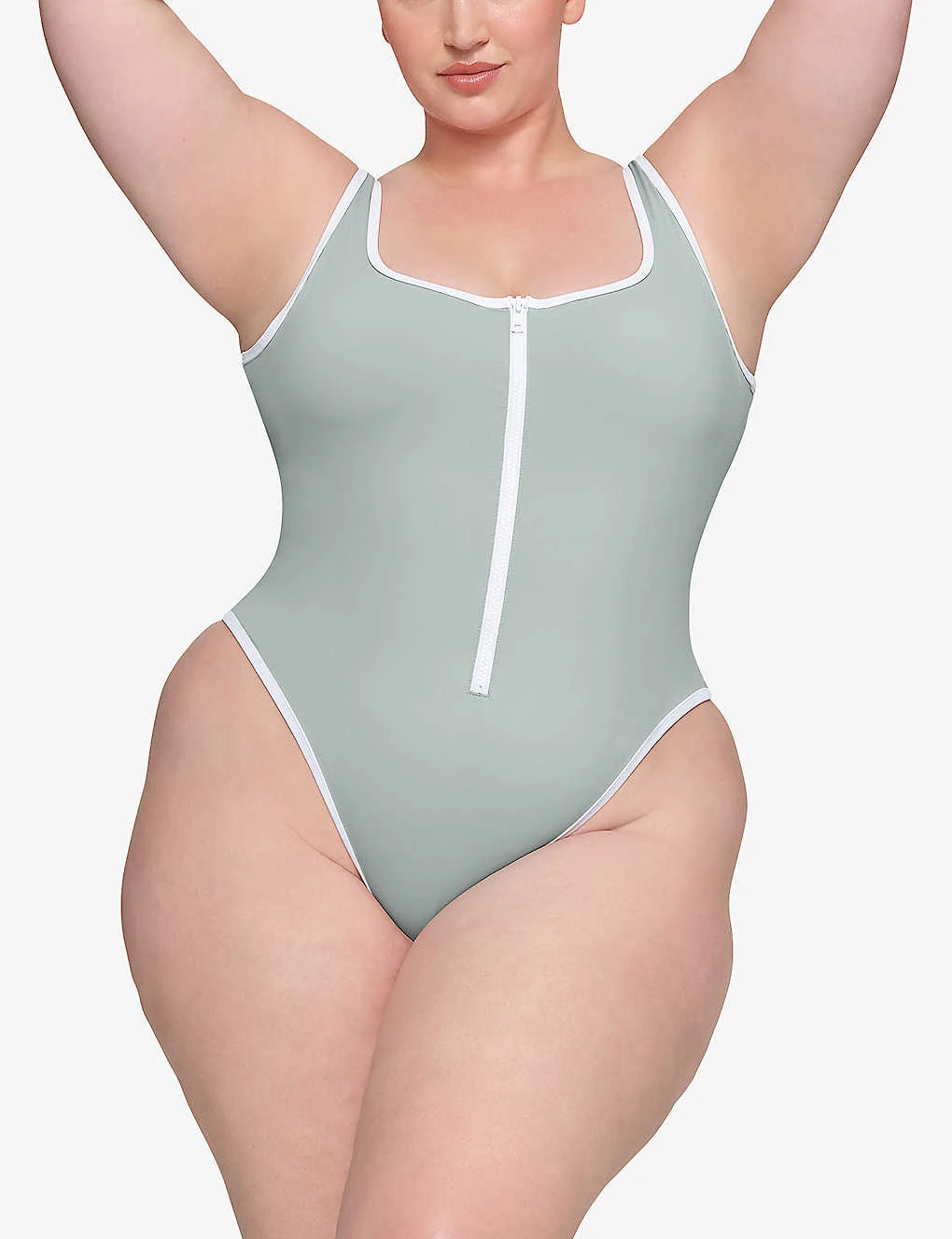 Sporty Scoop-neck Stretch-recycled Nylon Swimsuit - Image 5