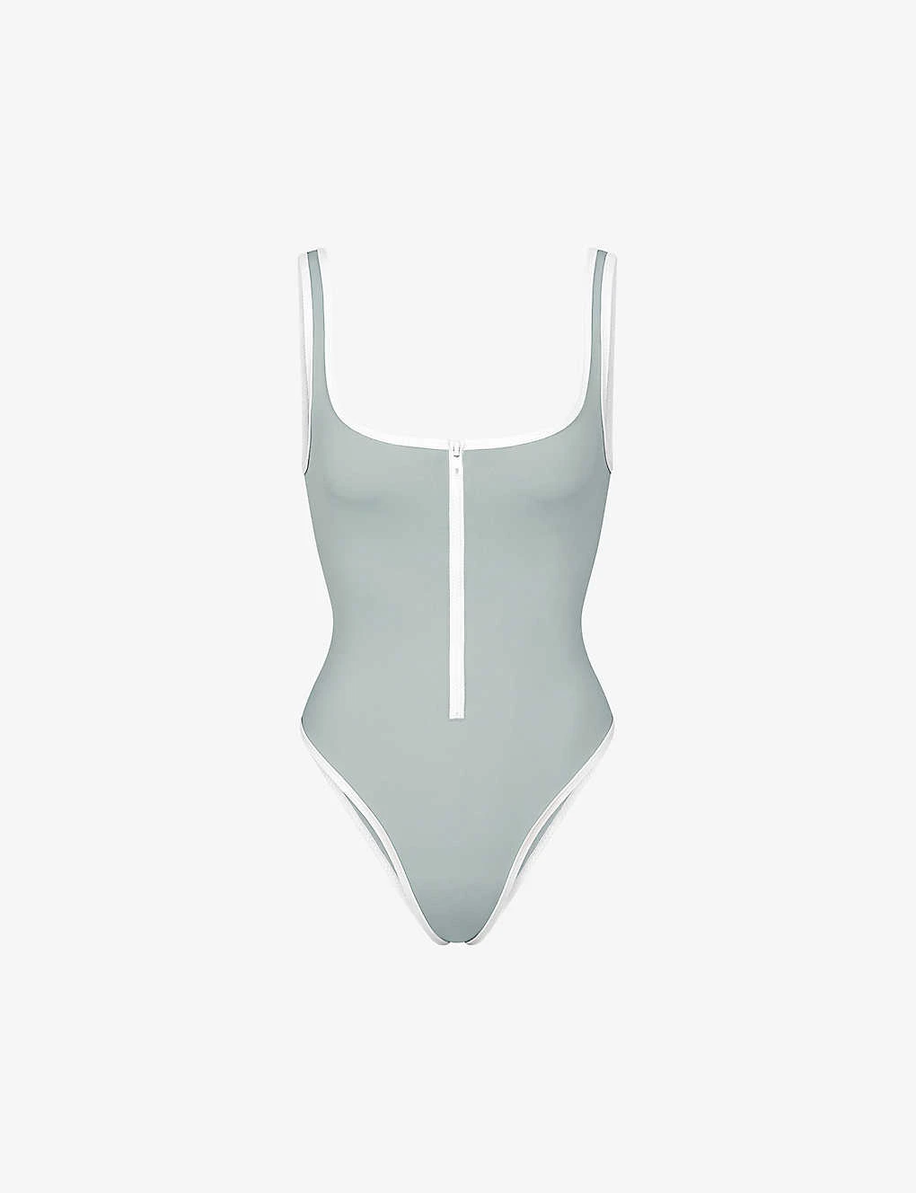 Sporty Scoop-neck Stretch-recycled Nylon Swimsuit