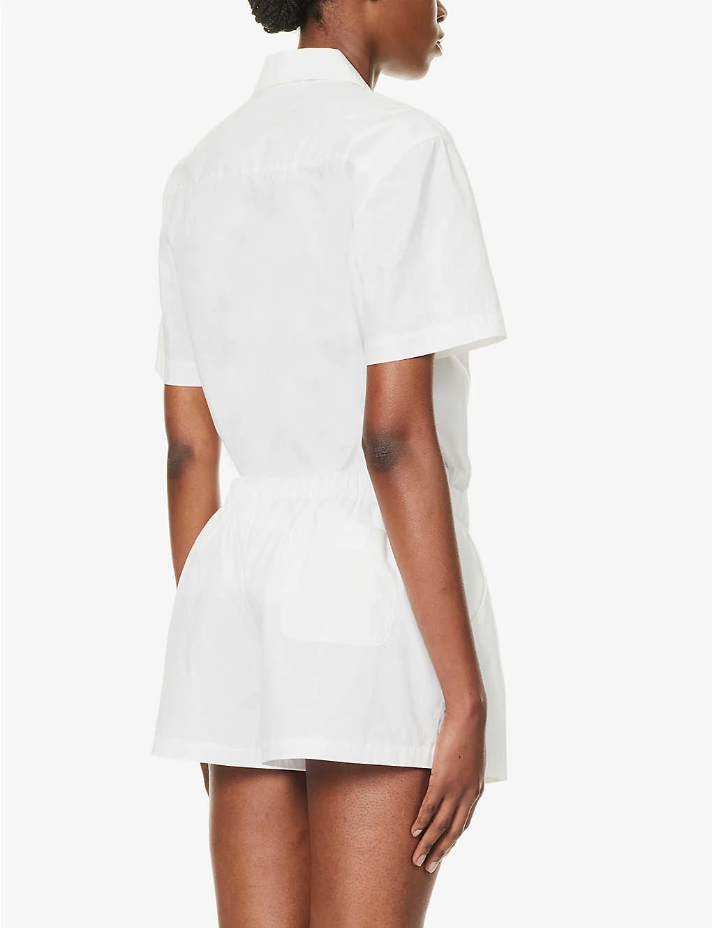 Core High-rise Cotton-poplin Pyjama Shorts - Image 3