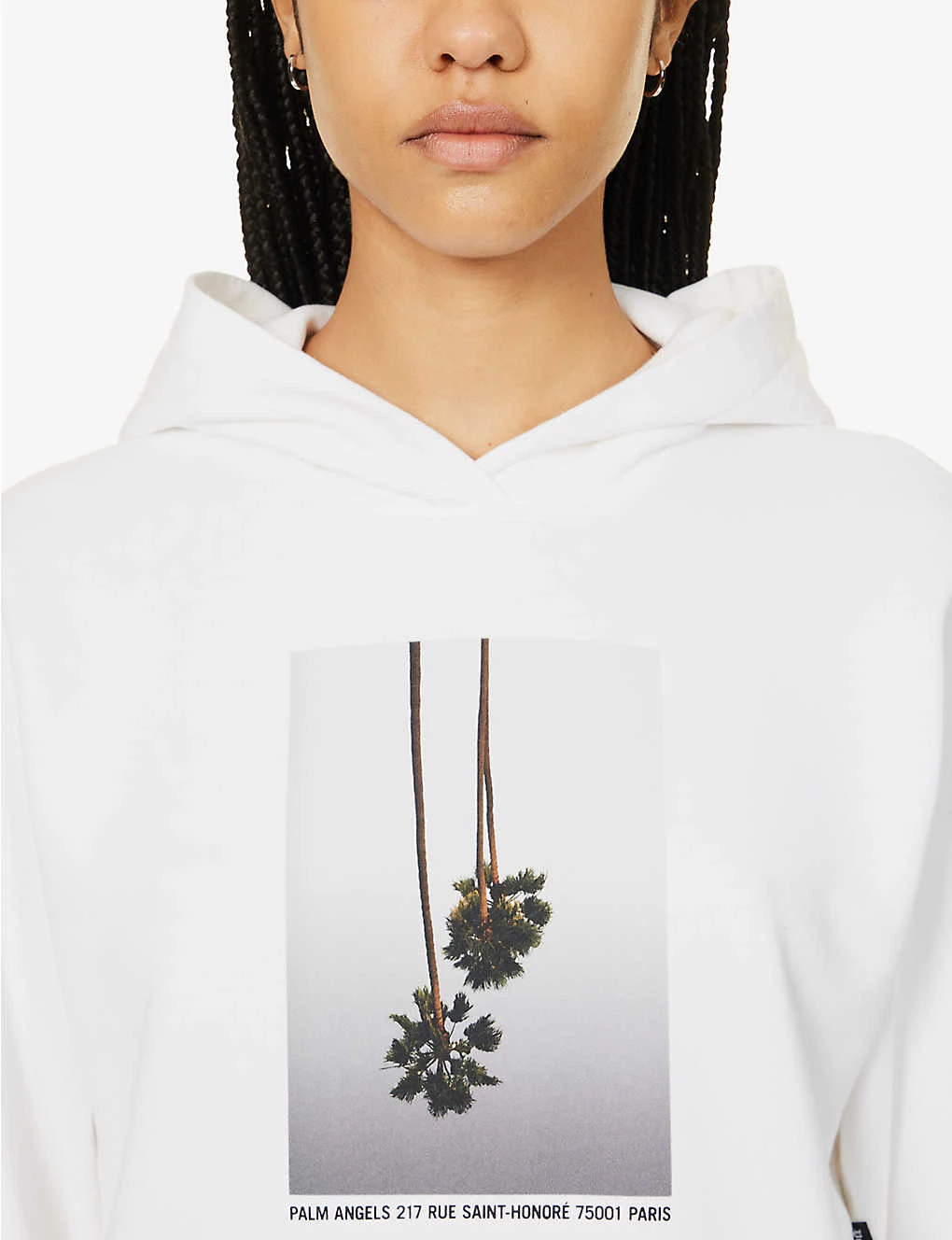 Palm Angels Graphic-print Branded Cotton-jersey Hoody - Image 5