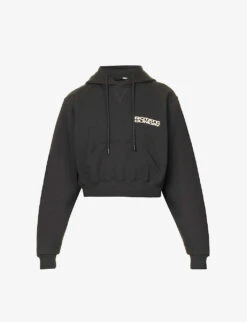 Logo-print Relaxed-fit Organic-cotton Hoody