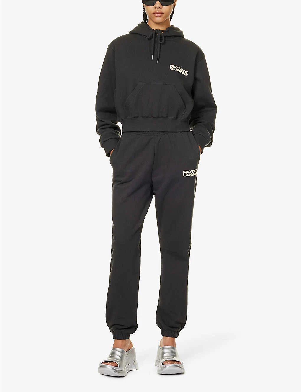 Logo-print Tapered-leg Mid-rise Organic-cotton Jogging Bottoms - Image 2