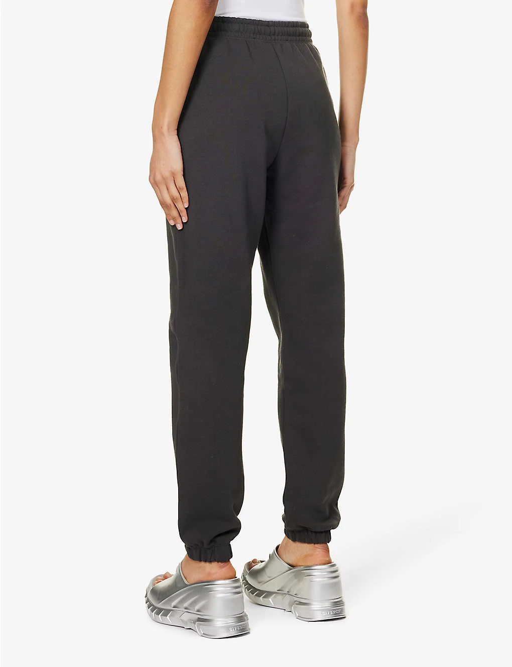 Logo-print Tapered-leg Mid-rise Organic-cotton Jogging Bottoms - Image 4