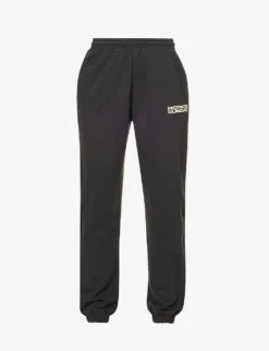 Logo-print Tapered-leg Mid-rise Organic-cotton Jogging Bottoms
