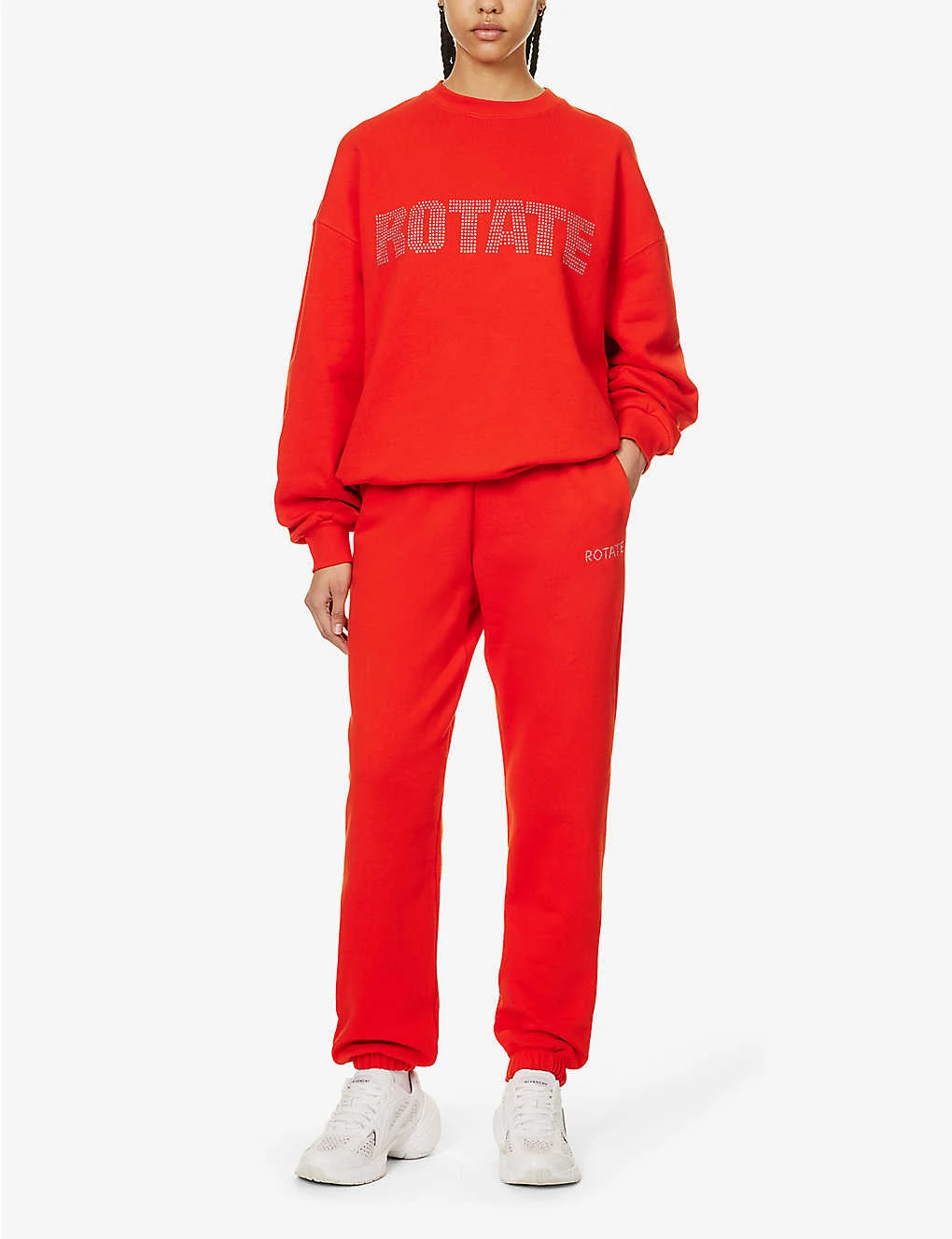 Branded Drawstring-waist Organic-cotton Jogging Bottoms - Image 2