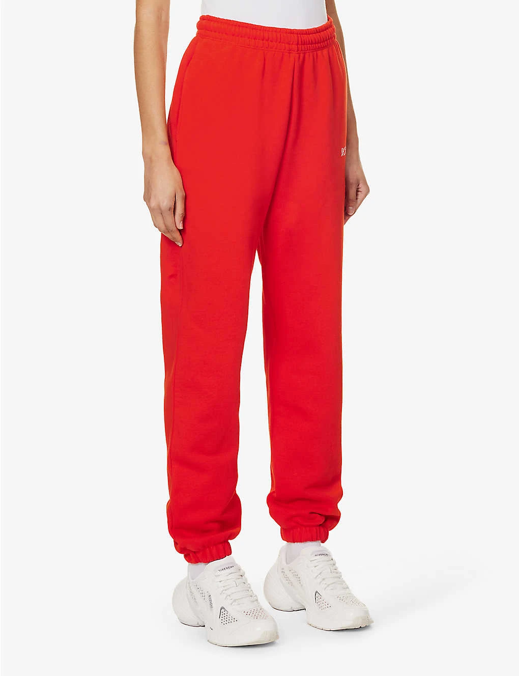 Branded Drawstring-waist Organic-cotton Jogging Bottoms - Image 3