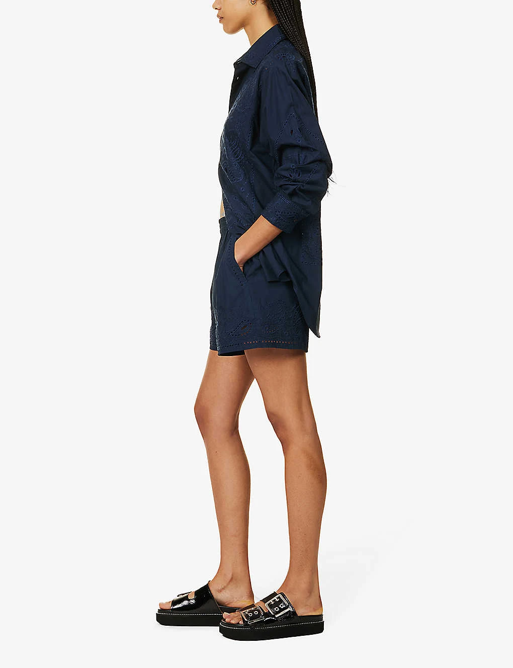 Rag & Bone Paisley-embroidered Cotton-poplin Shorts - Image 2