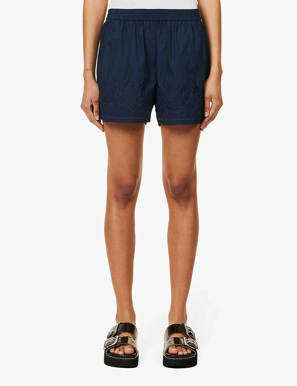 Rag & Bone Paisley-embroidered Cotton-poplin Shorts - Image 3