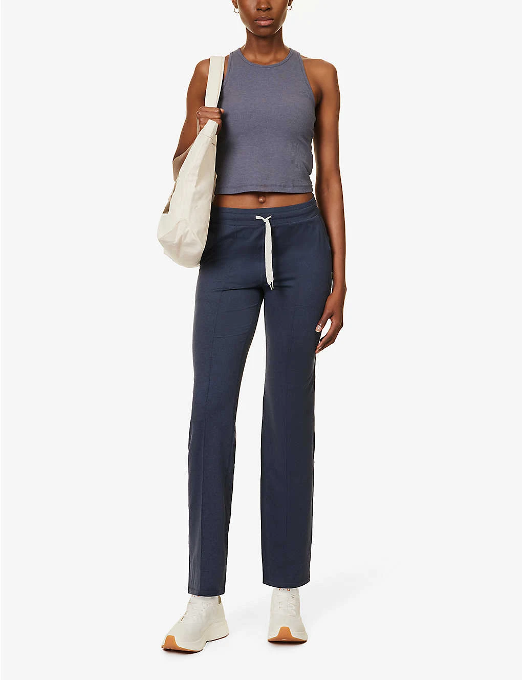 Vuori Halo Drawstring-waist Flared High-rise Stretch-recycled Polyester Trousers - Image 2
