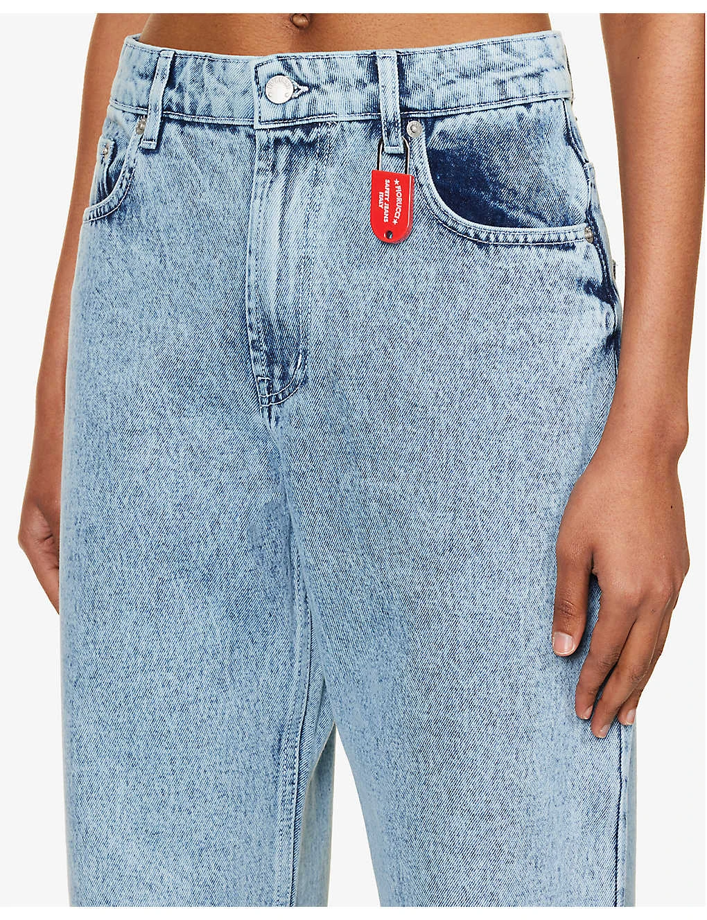 FIORUCCI Patti Graphic-print Straight-leg Mid-rise Organic-denim Jeans - Image 5