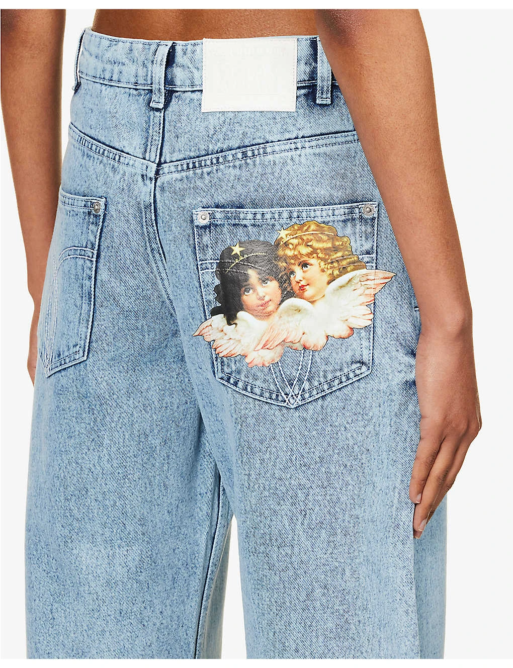 FIORUCCI Patti Graphic-print Straight-leg Mid-rise Organic-denim Jeans - Image 6