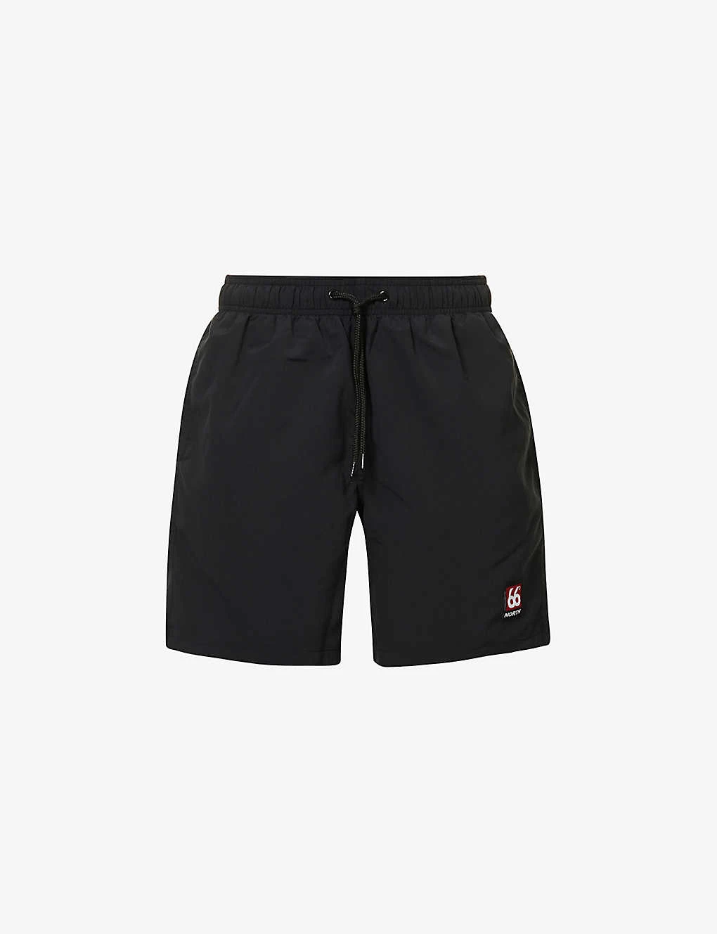 Exclusive Unisex Logo-patch Relaxed-fit Recycled-polyester Swim Shorts