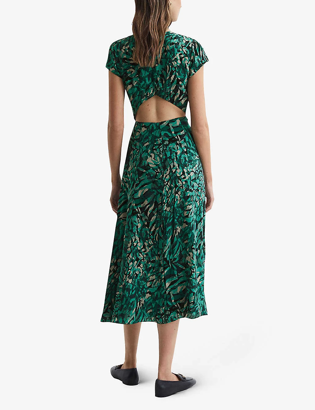 Reiss Livia Abstract-print Woven Midi Dress - Image 3