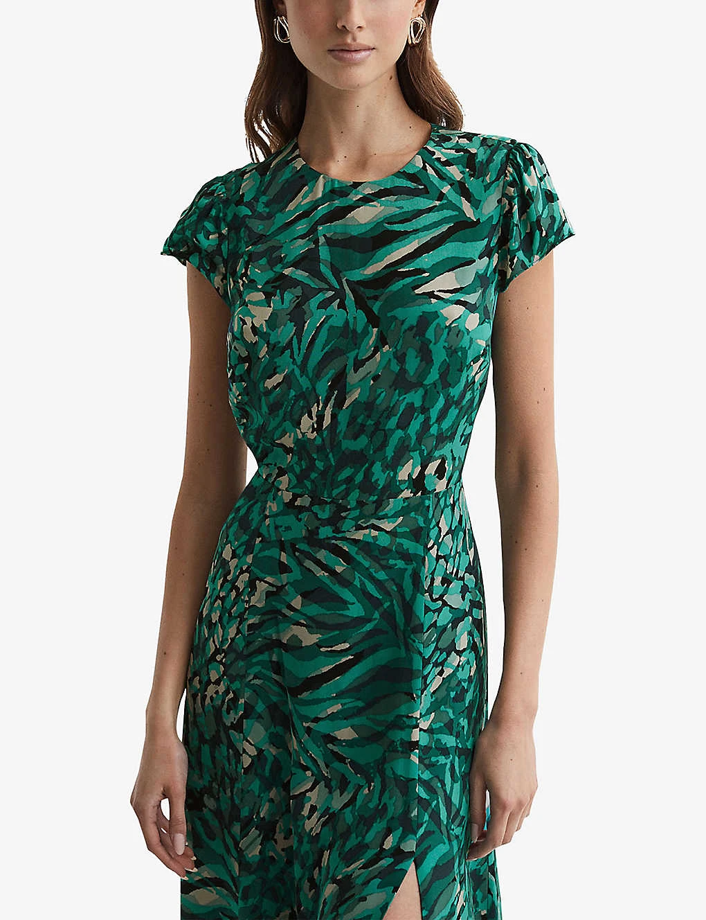 Reiss Livia Abstract-print Woven Midi Dress - Image 4