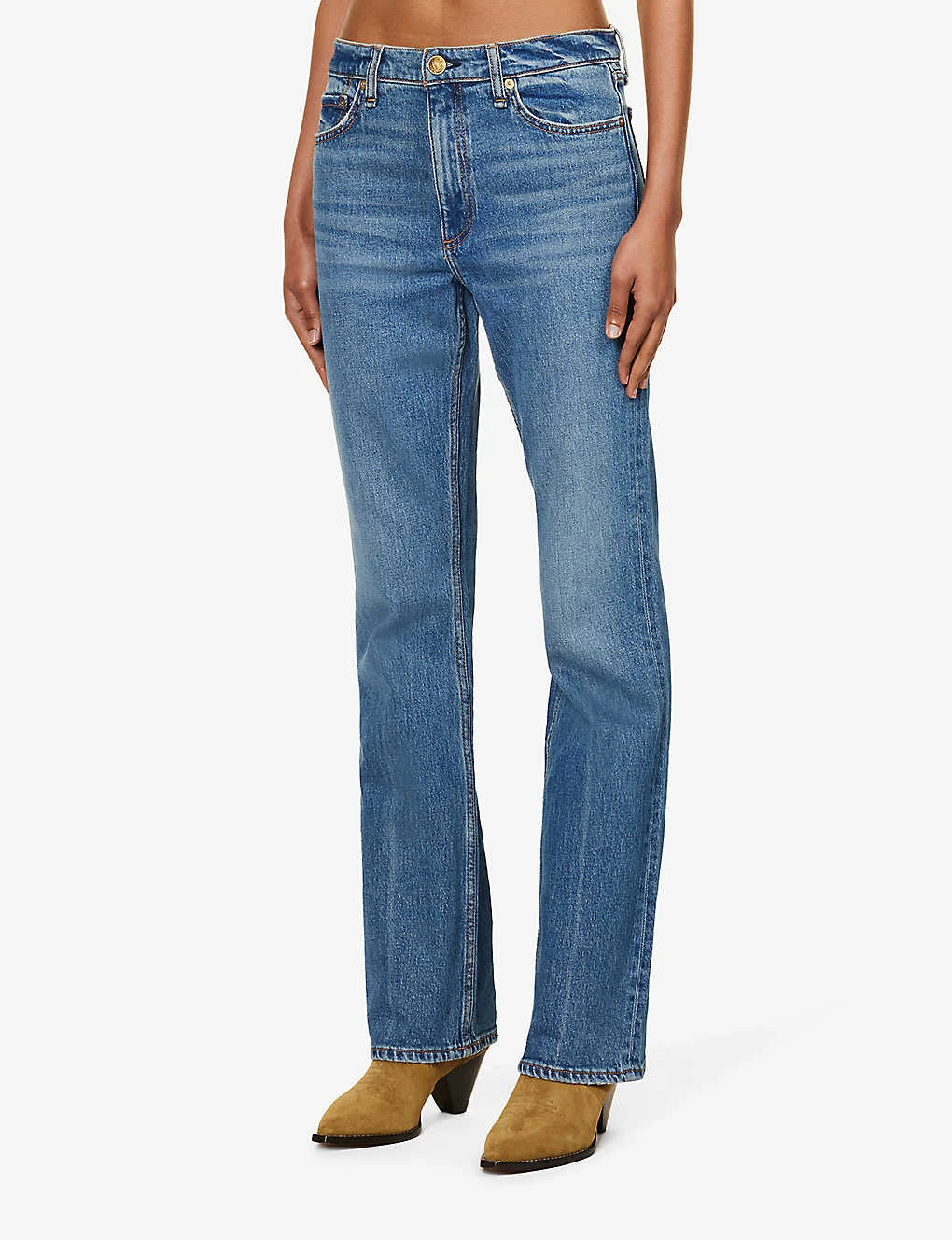 Rag & Bone Peyton Belt-loop Mid-rise Flared-leg Stretch-denim Jeans - Image 3