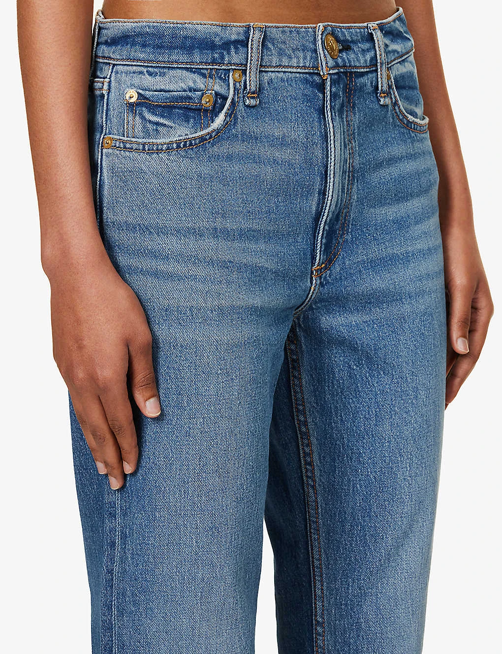 Rag & Bone Peyton Belt-loop Mid-rise Flared-leg Stretch-denim Jeans - Image 5