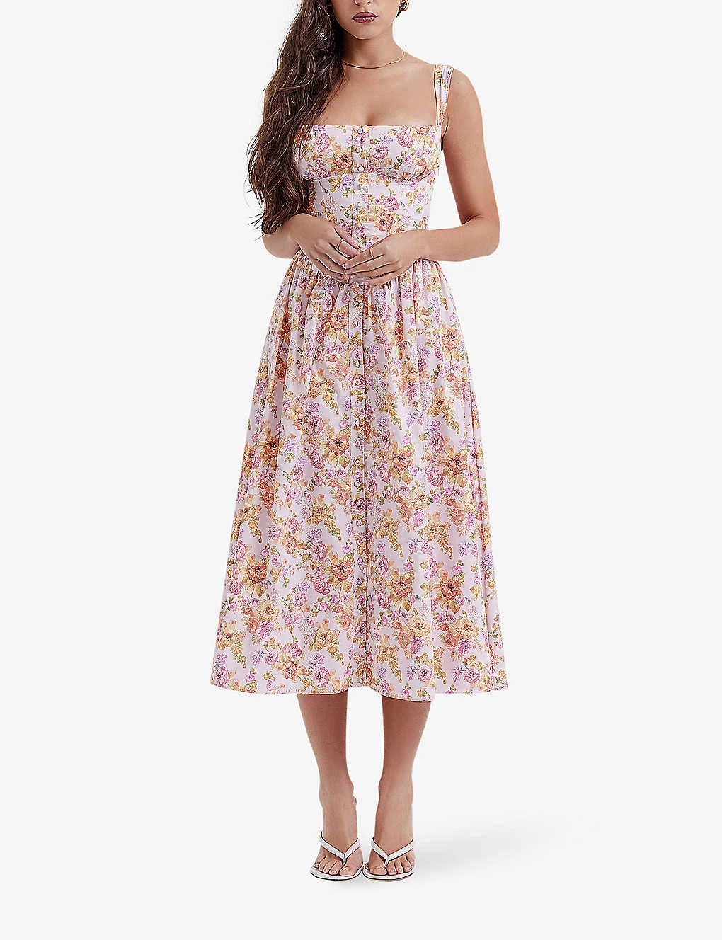 Tatiana Floral-print Cotton-blend Midi Dress - Image 2