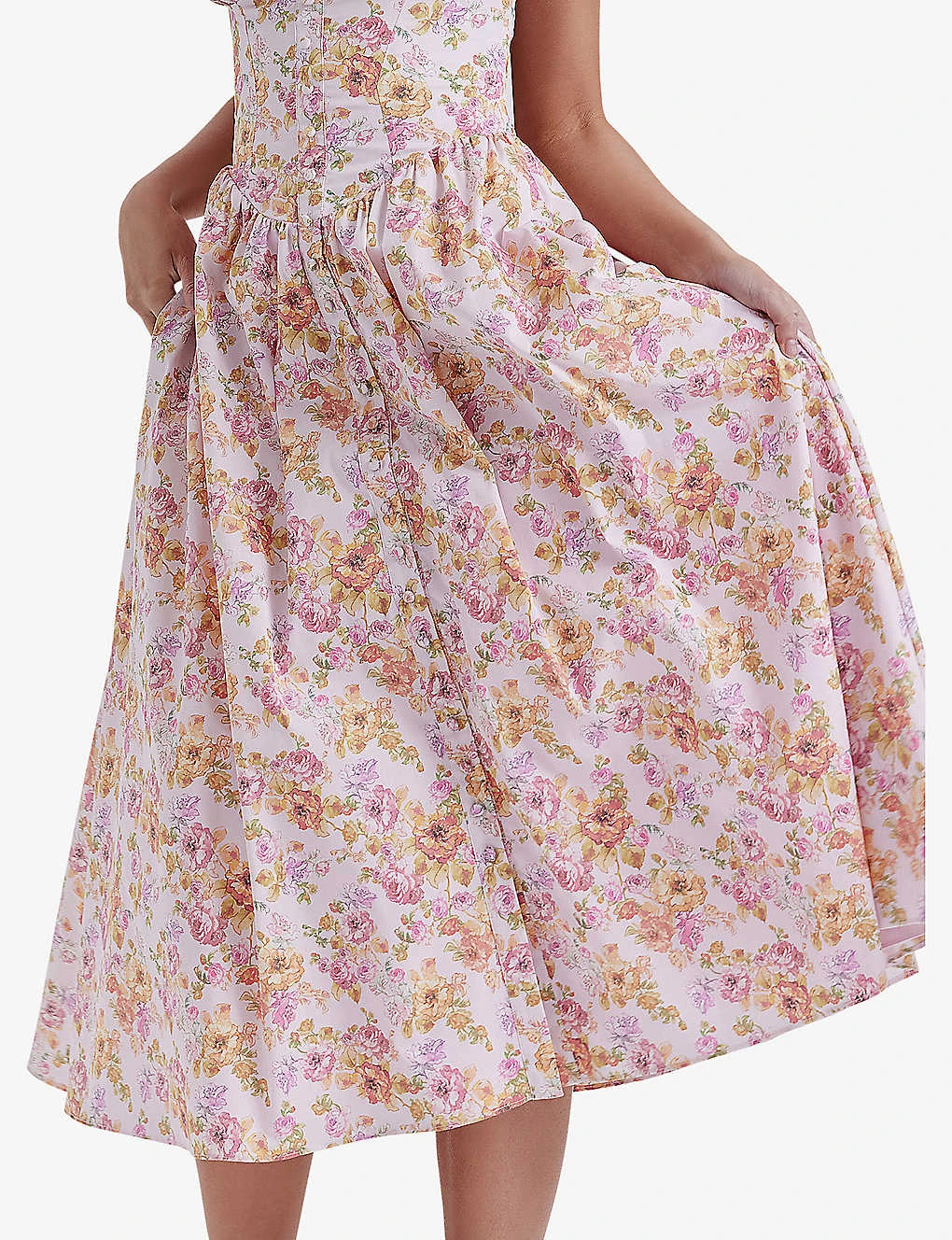 Tatiana Floral-print Cotton-blend Midi Dress - Image 5