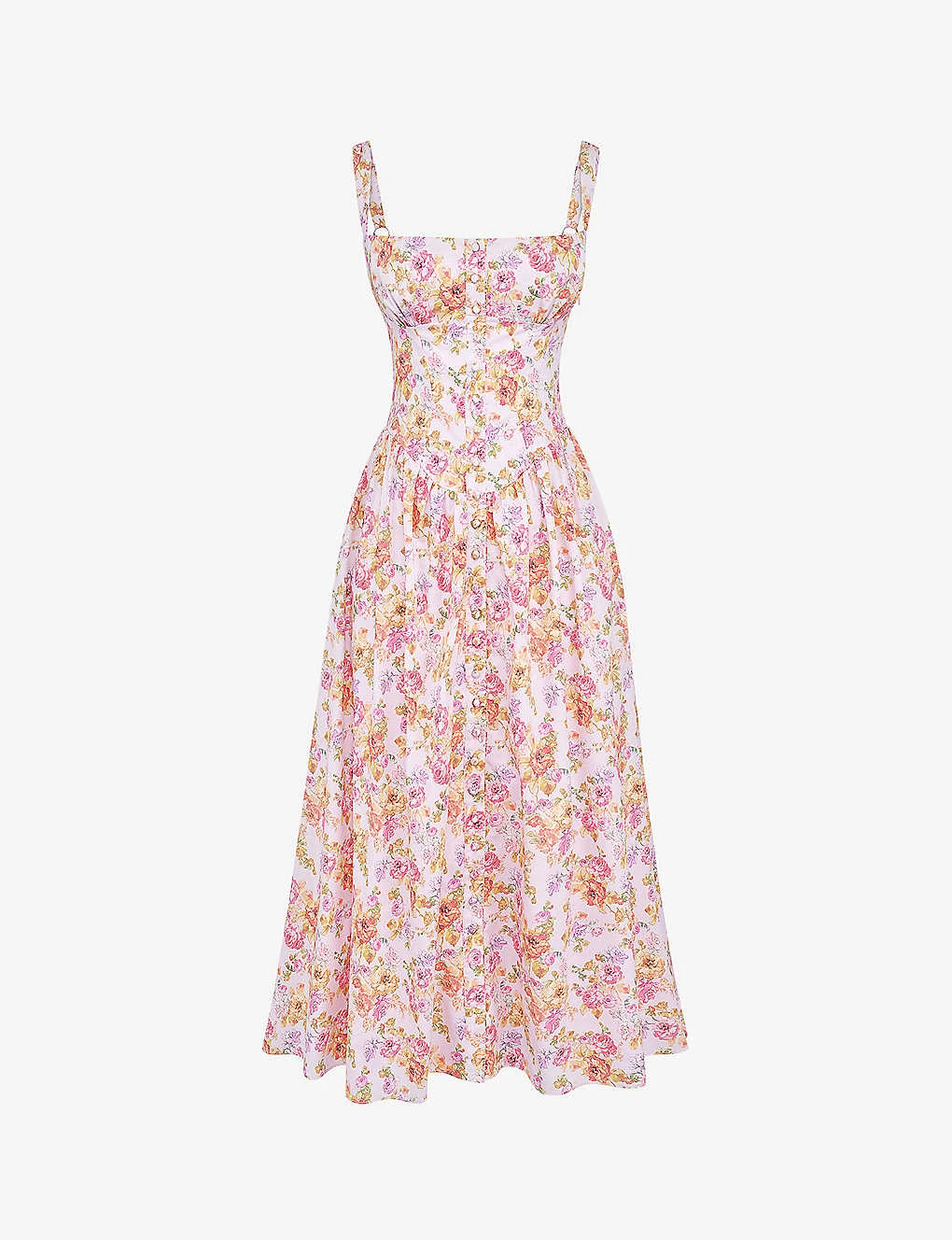 Tatiana Floral-print Cotton-blend Midi Dress