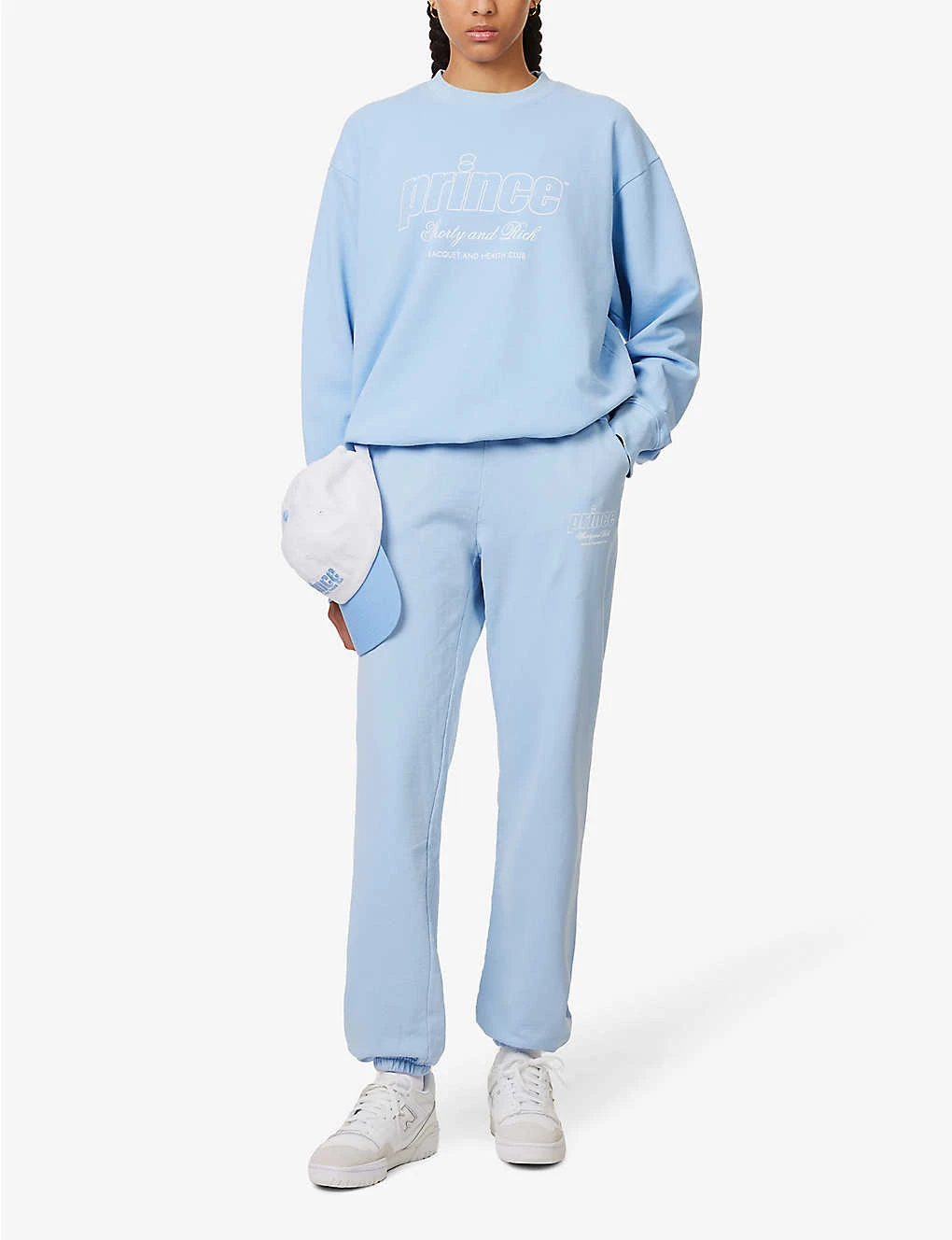 Sporty & Rich X Prince Brand-print Cotton-jersey Sweatshirt - Image 2