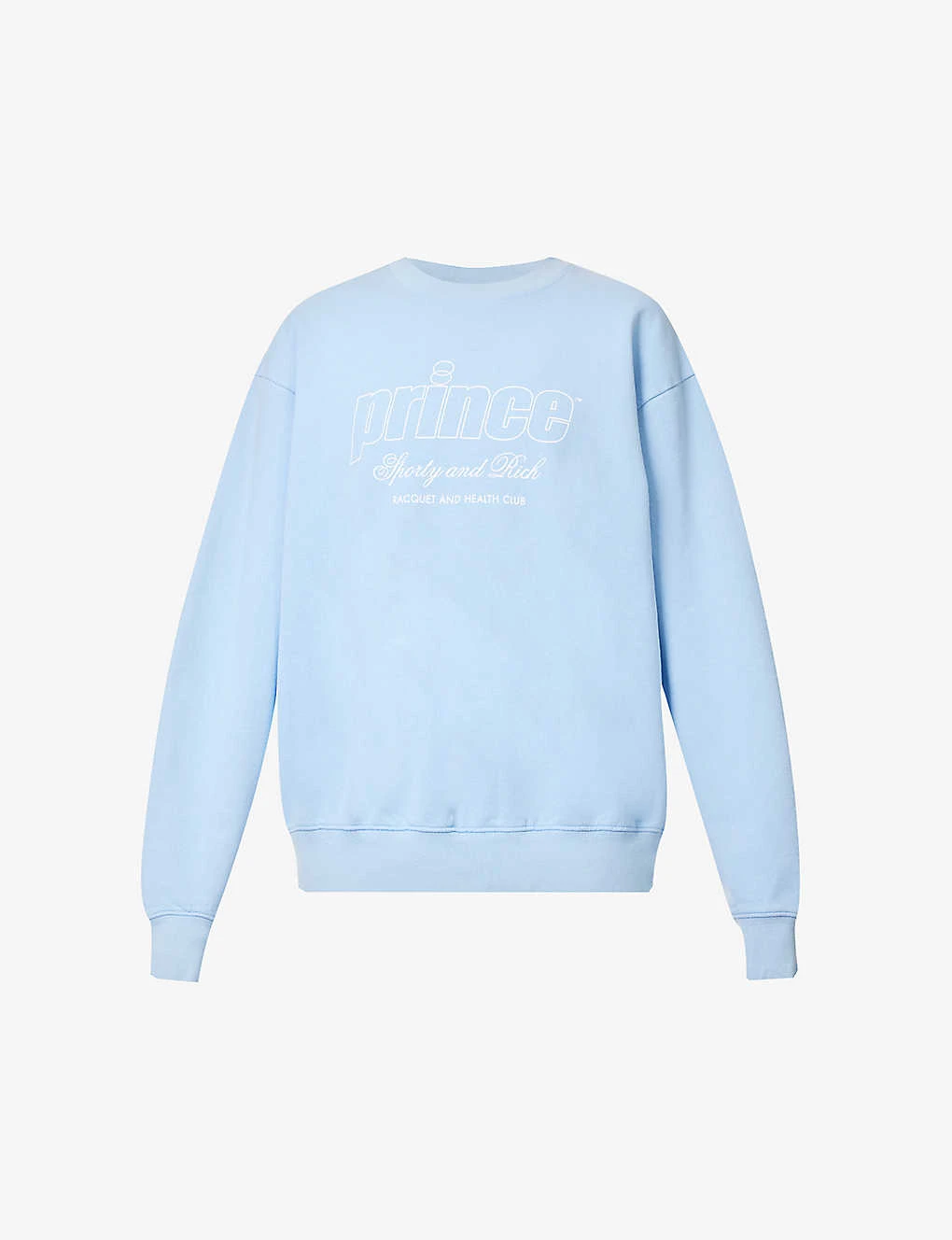 Sporty & Rich X Prince Brand-print Cotton-jersey Sweatshirt