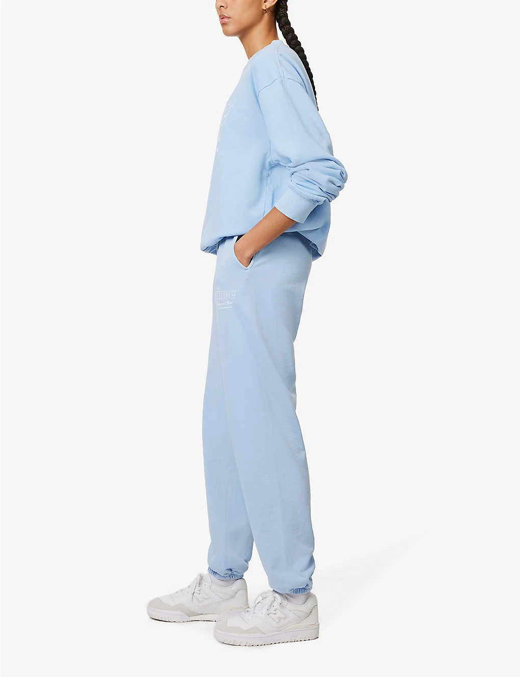 Sporty & Rich X Prince Logo-print Cotton-jersey Jogging Bottoms - Image 2