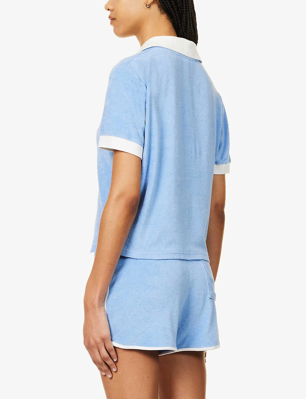 Sporty & Rich X Prince Brand-embroidered Cotton Top - Image 4