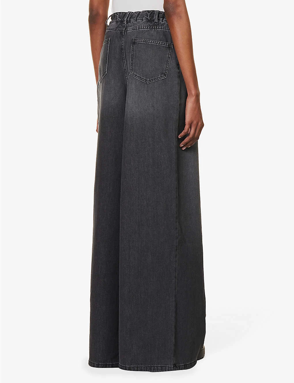 Sasha Gold-toned Hardware Wide-leg Relaxed-fit Jeans - Image 4