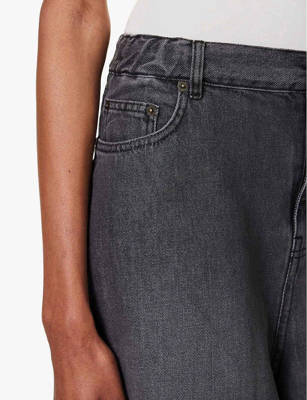 Sasha Gold-toned Hardware Wide-leg Relaxed-fit Jeans - Image 5