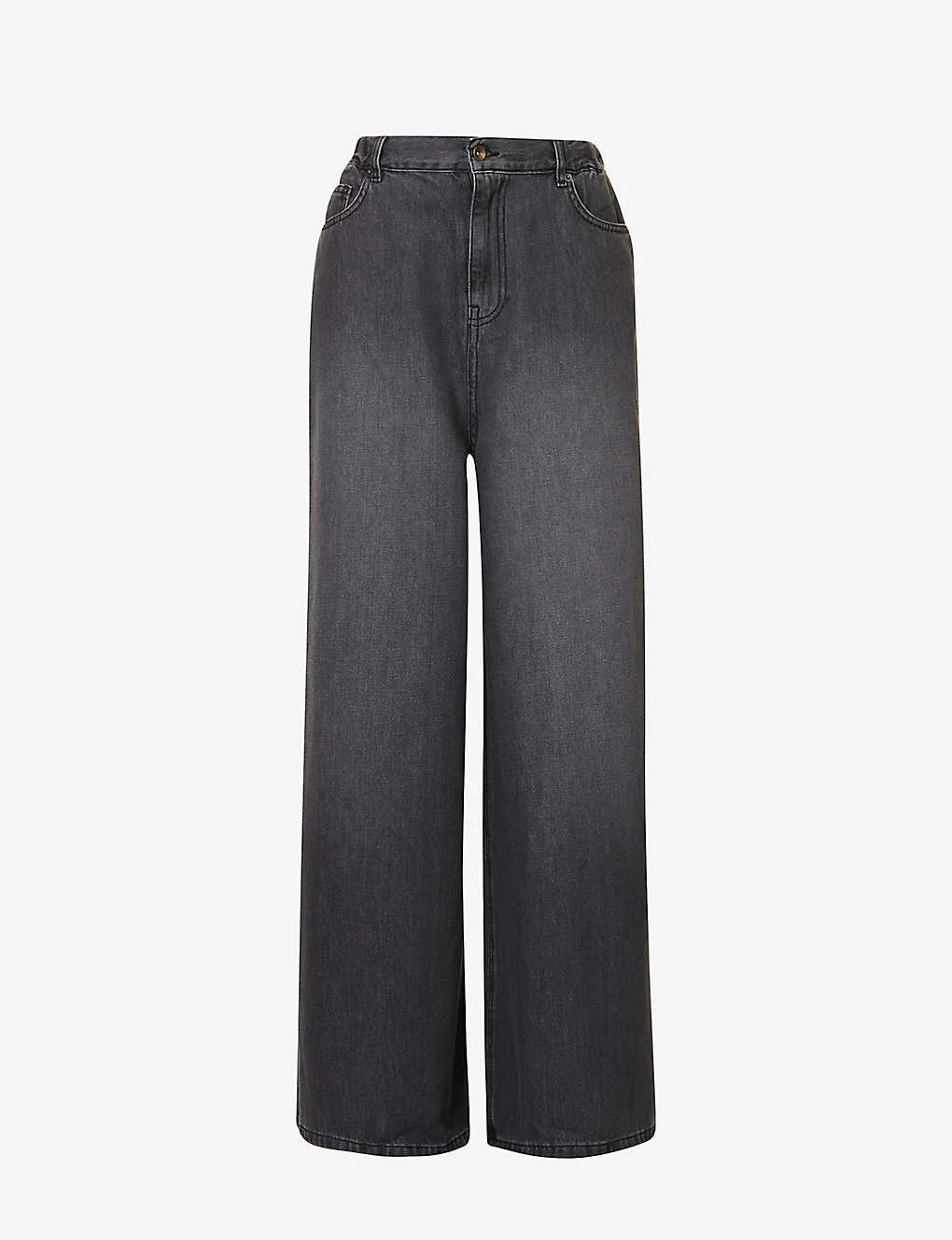 Sasha Gold-toned Hardware Wide-leg Relaxed-fit Jeans