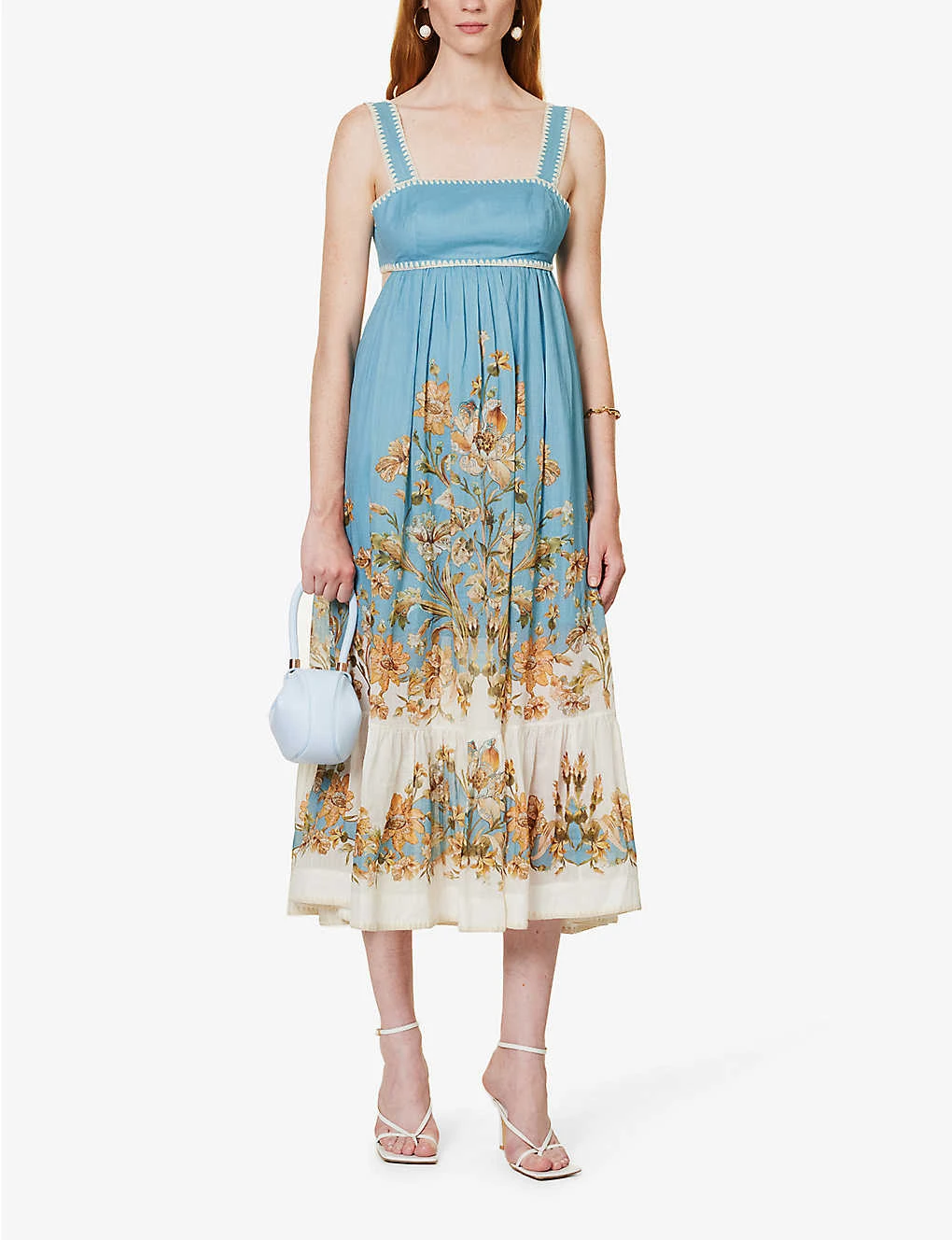Zimmermann Chintz Square-neck Floral-pattern Midi Dress - Image 2