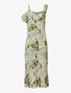 Reya Cowl-neck Woven Maxi Dress