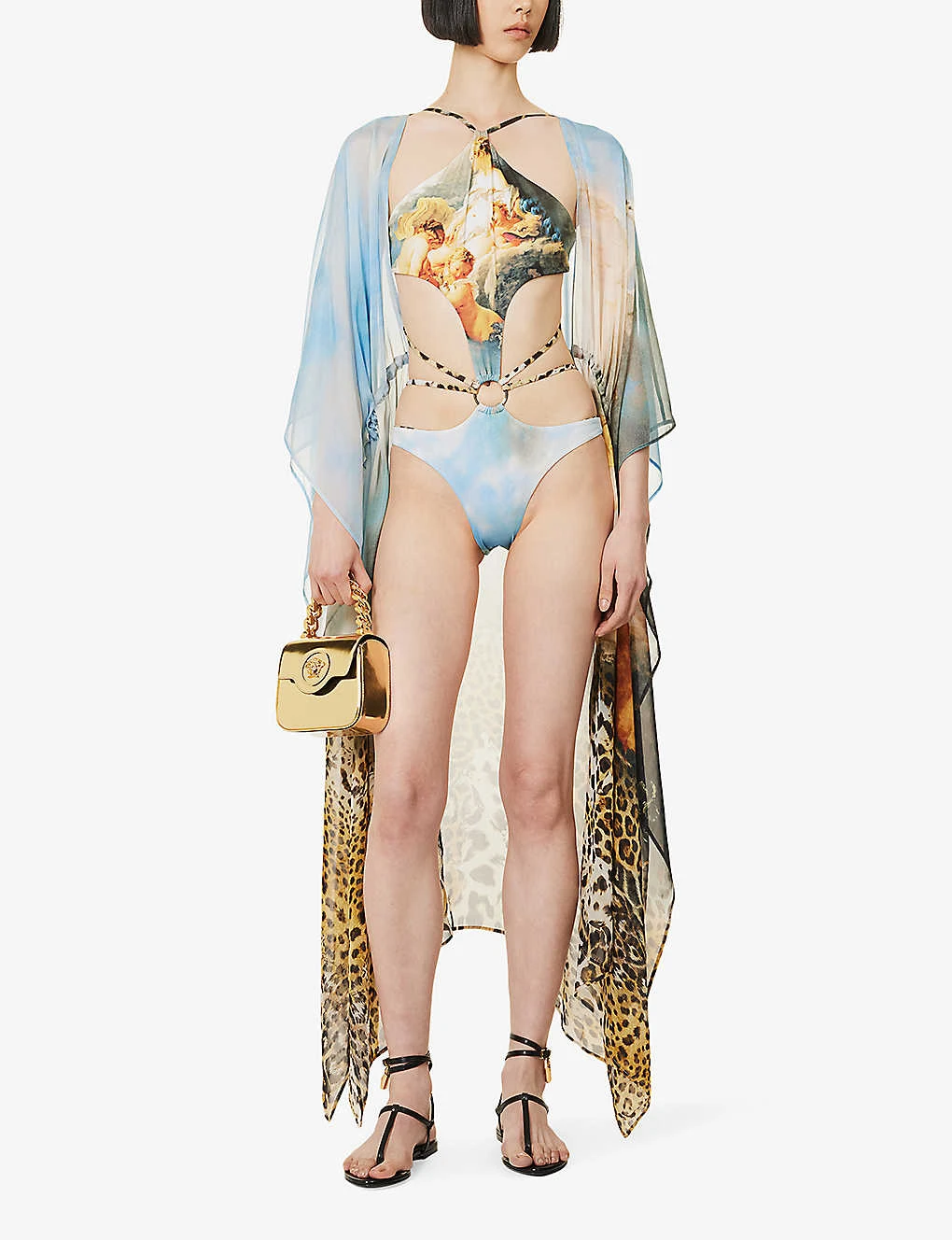 Roberto Cavalli Graphic-pattern Cut-out Swimsuit - Image 2