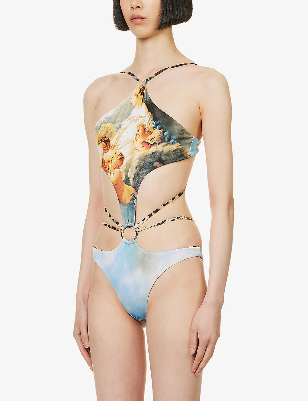 Roberto Cavalli Graphic-pattern Cut-out Swimsuit - Image 3