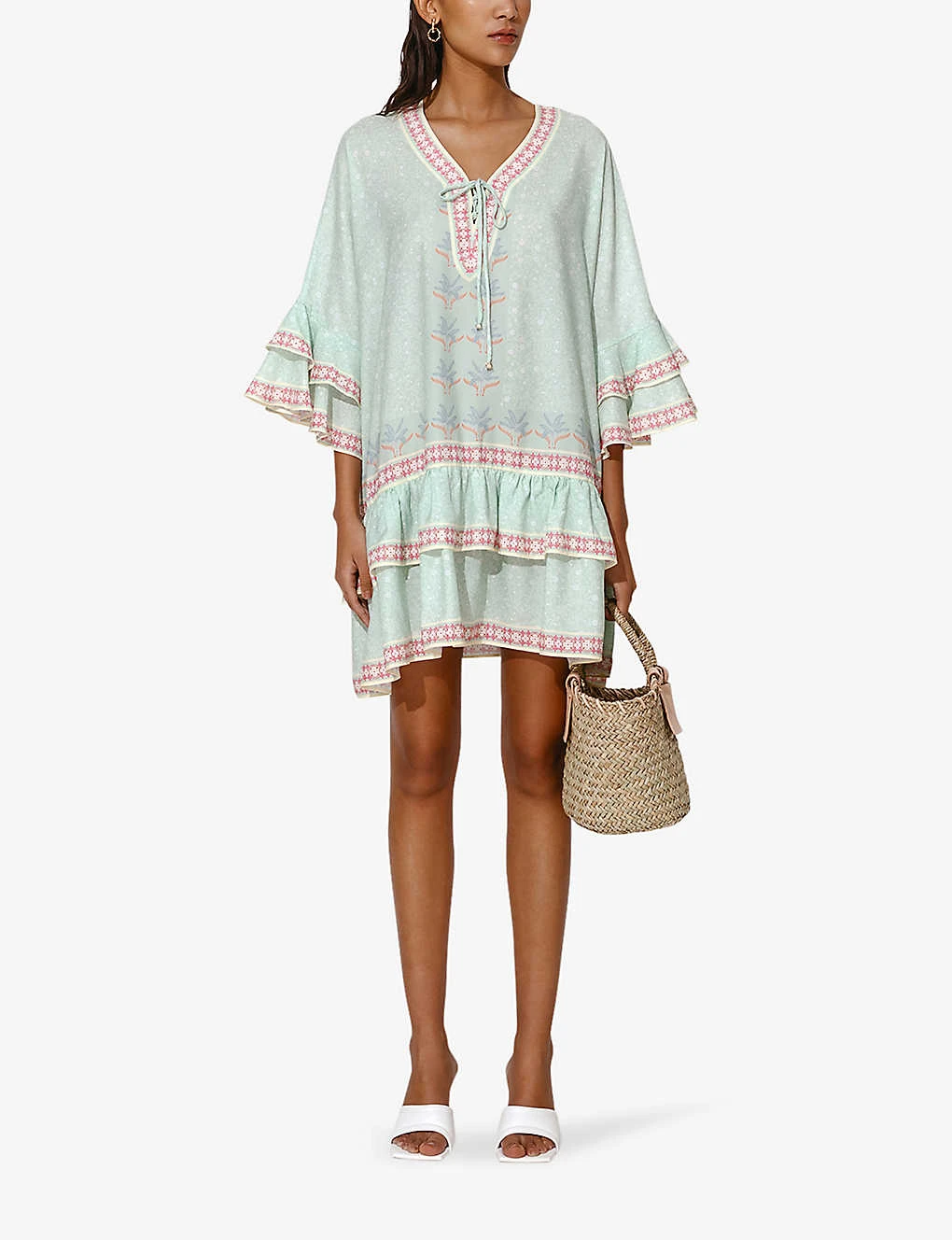 By Malina Kyla Tiered Woven Mini Dress - Image 2