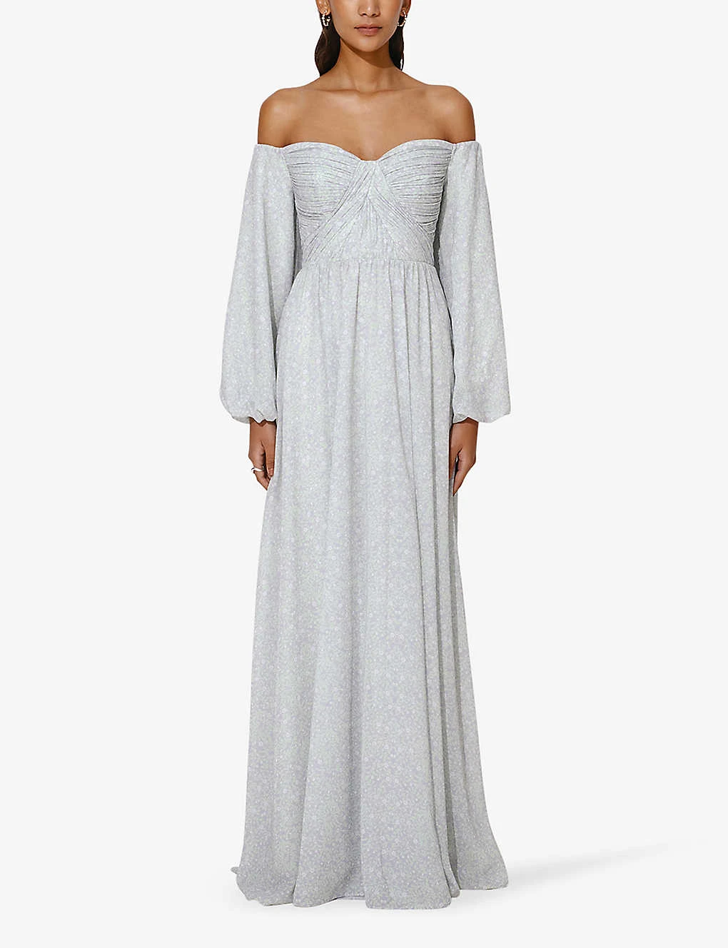 By Malina Selena Off-shoulder Woven Maxi Dress - Image 2